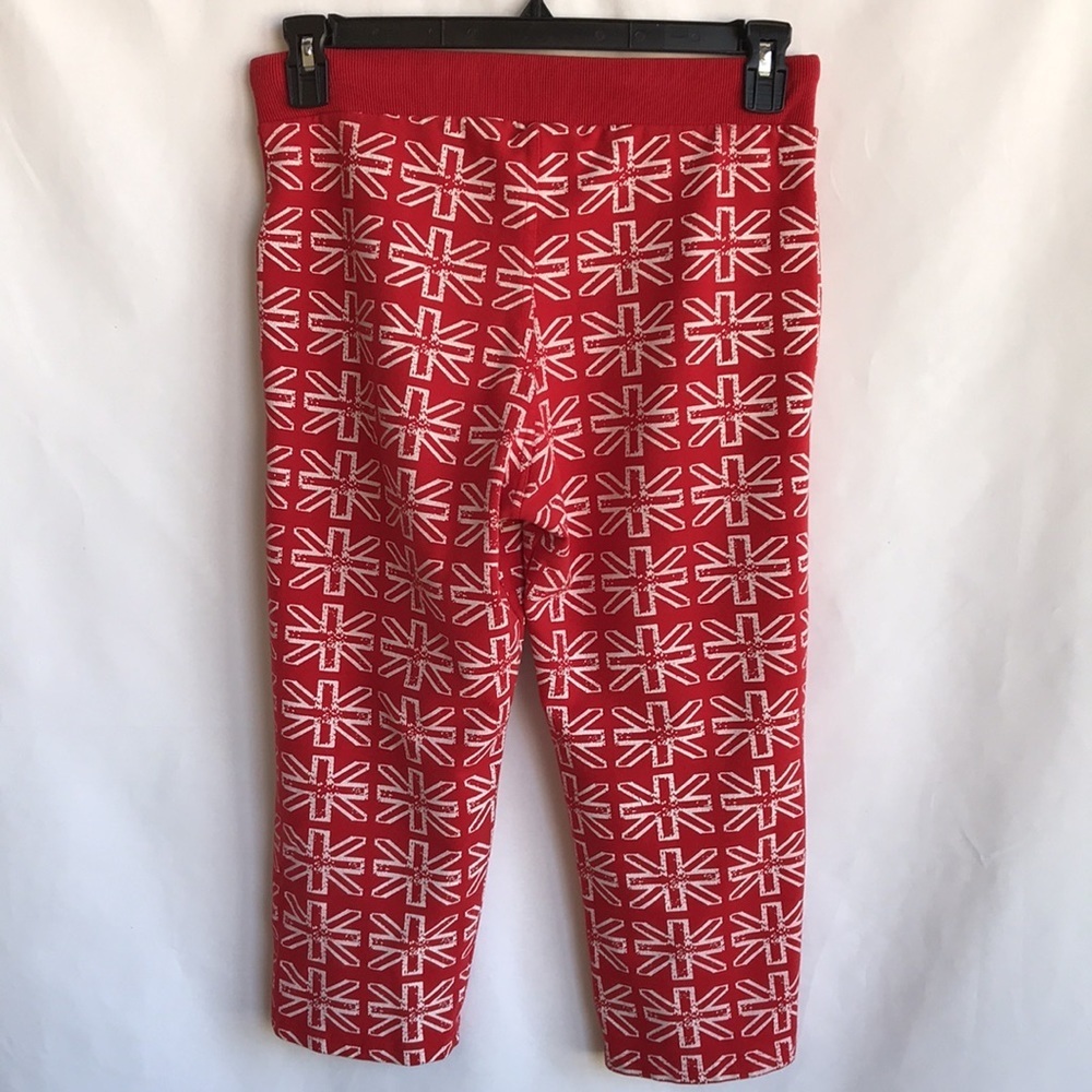 Union Jack Flag Pattern Drawstring Lounge Capris - image 5